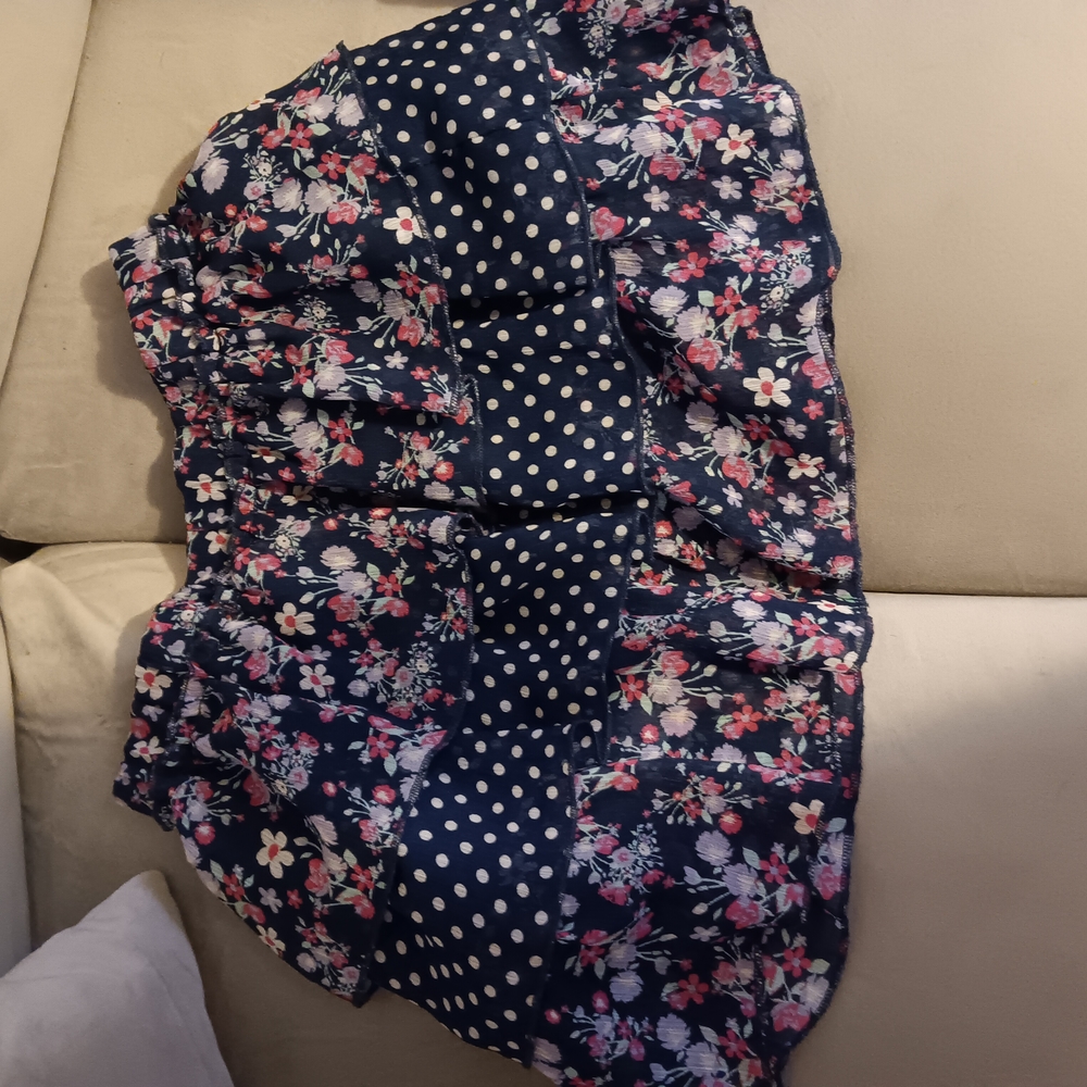 Floral and Polka Dot Skirt Girls Size 14/16